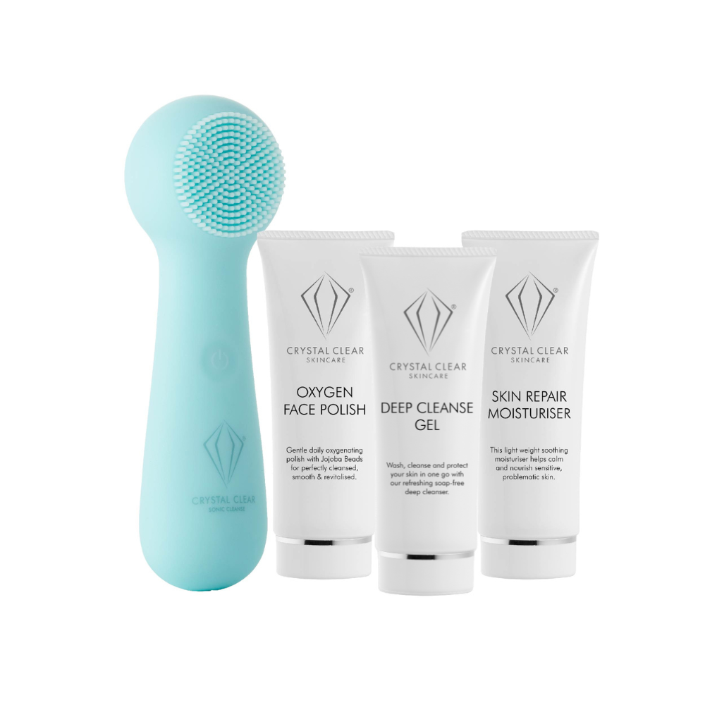 CRYSTAL CLEAR SONIC CLEANSING & MICRODERMABRASION SKIN RESET KIT
